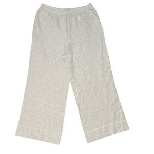 NWT LOFT 100% Linen Wide Leg‎ Cropped Summer Casual Pants Women's XL